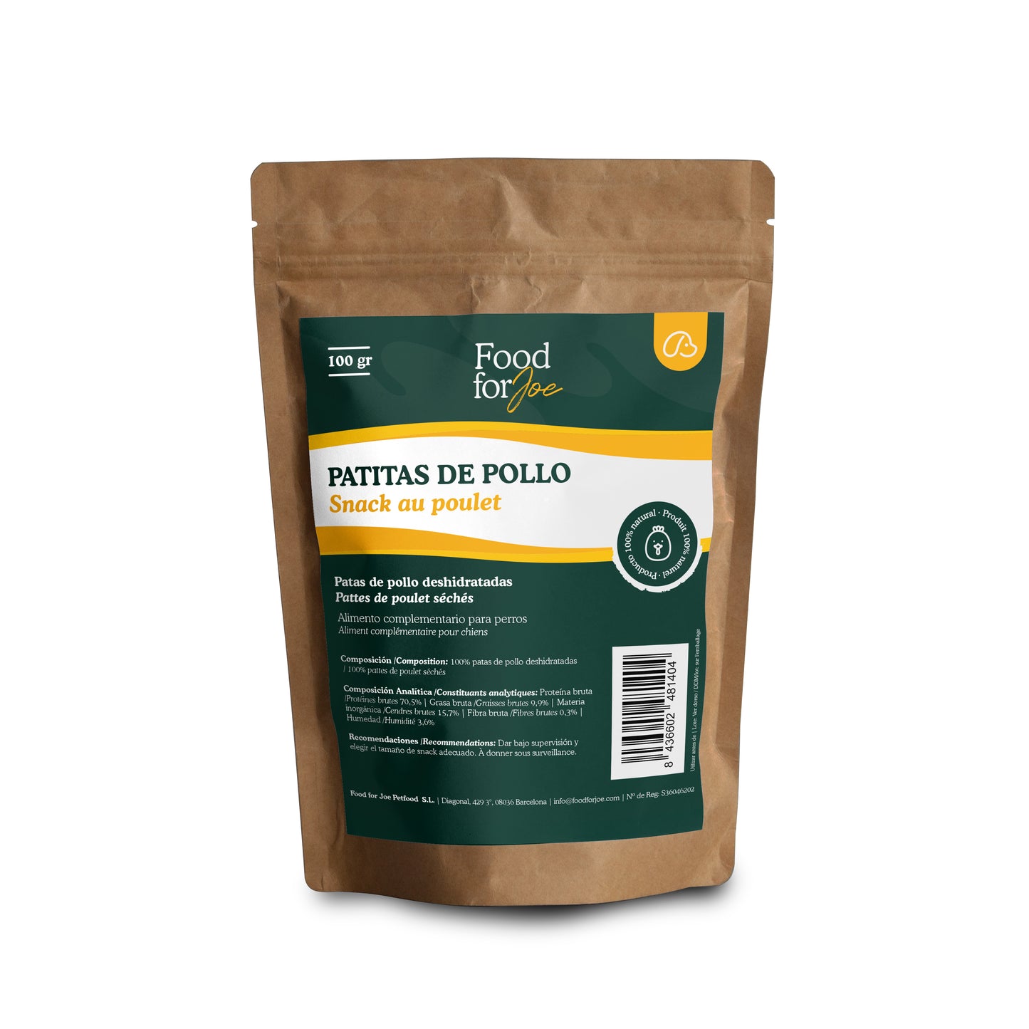 Patitas de pollo - Snack 100% natural