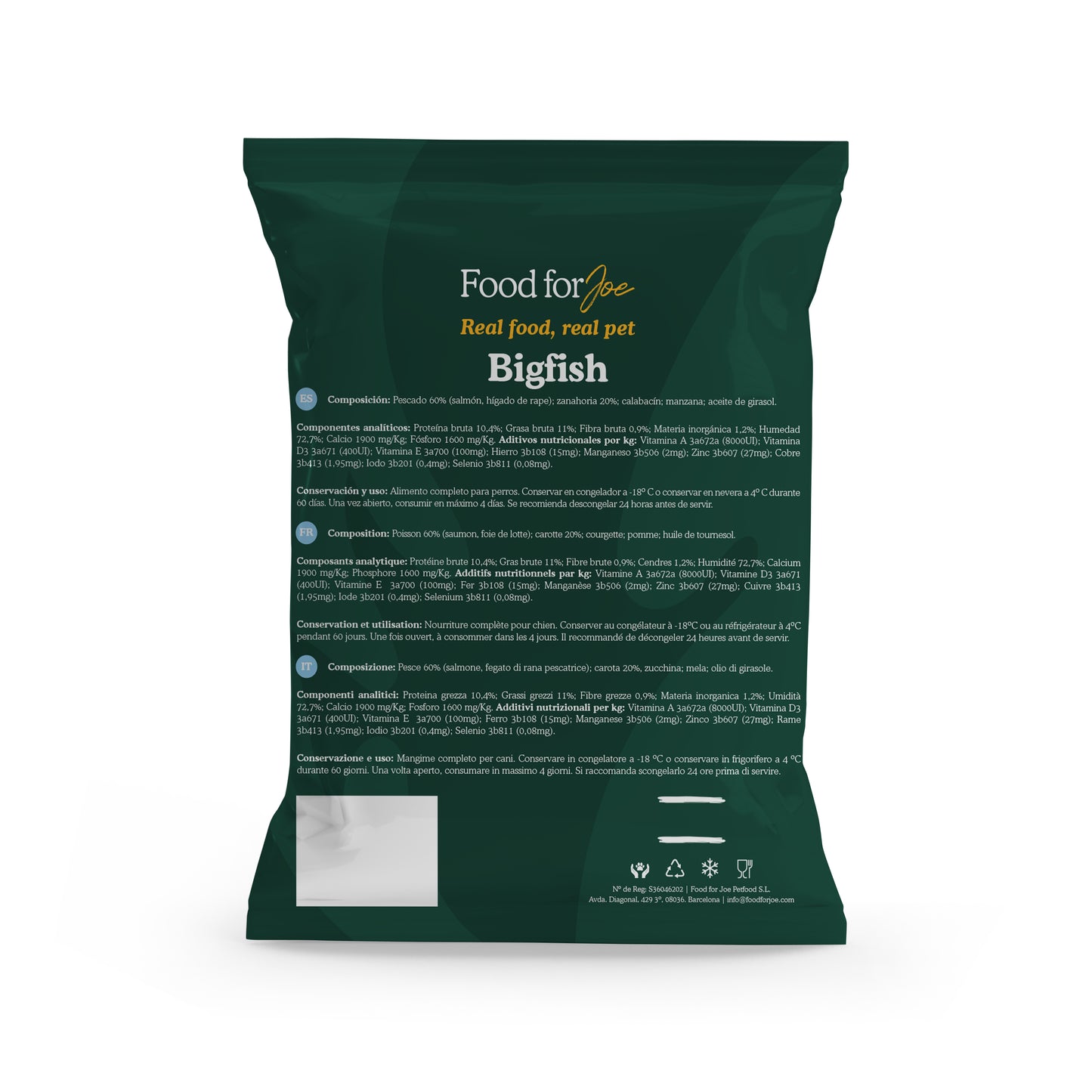 Bigfish - menú de pescado para perros 800g
