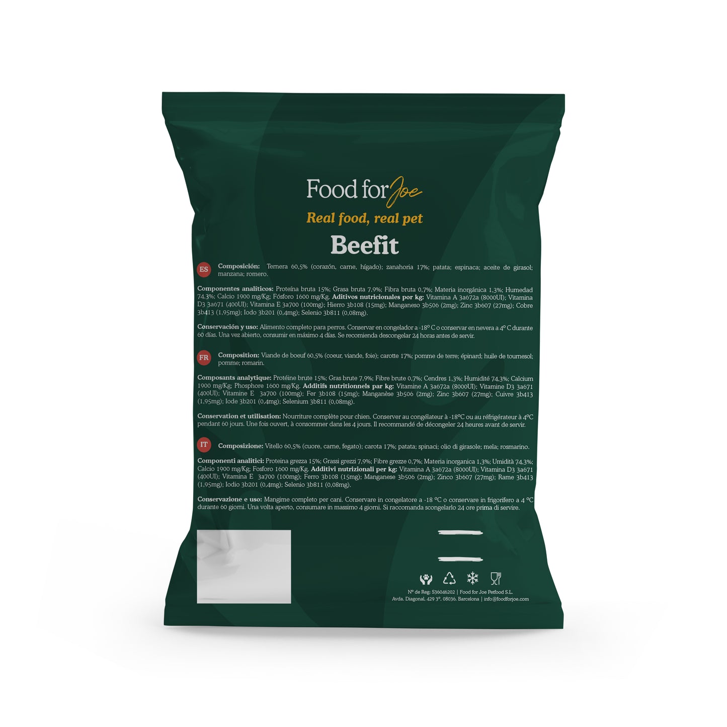 Beefit - menú de ternera para perros 200g