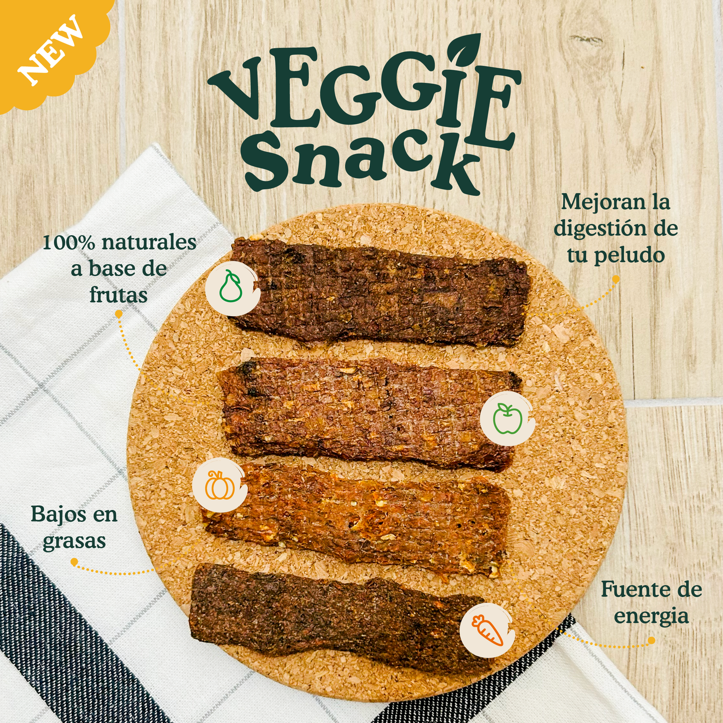 Snack de Calabaza Deshidratada para Perros