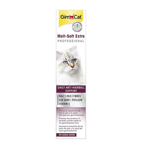 GimCat Soft Extra Malta - Suplemento para gatos que favorece la excreción de bolas de pelo
